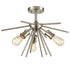 Mid Century Ceiling Light Sputnik Chandelier Fixture Brushed Nickel